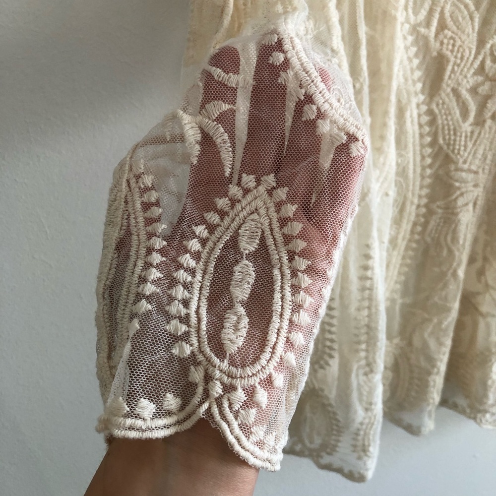 Lane Bryant Cream Lace Tunic - Picture 3 of 5